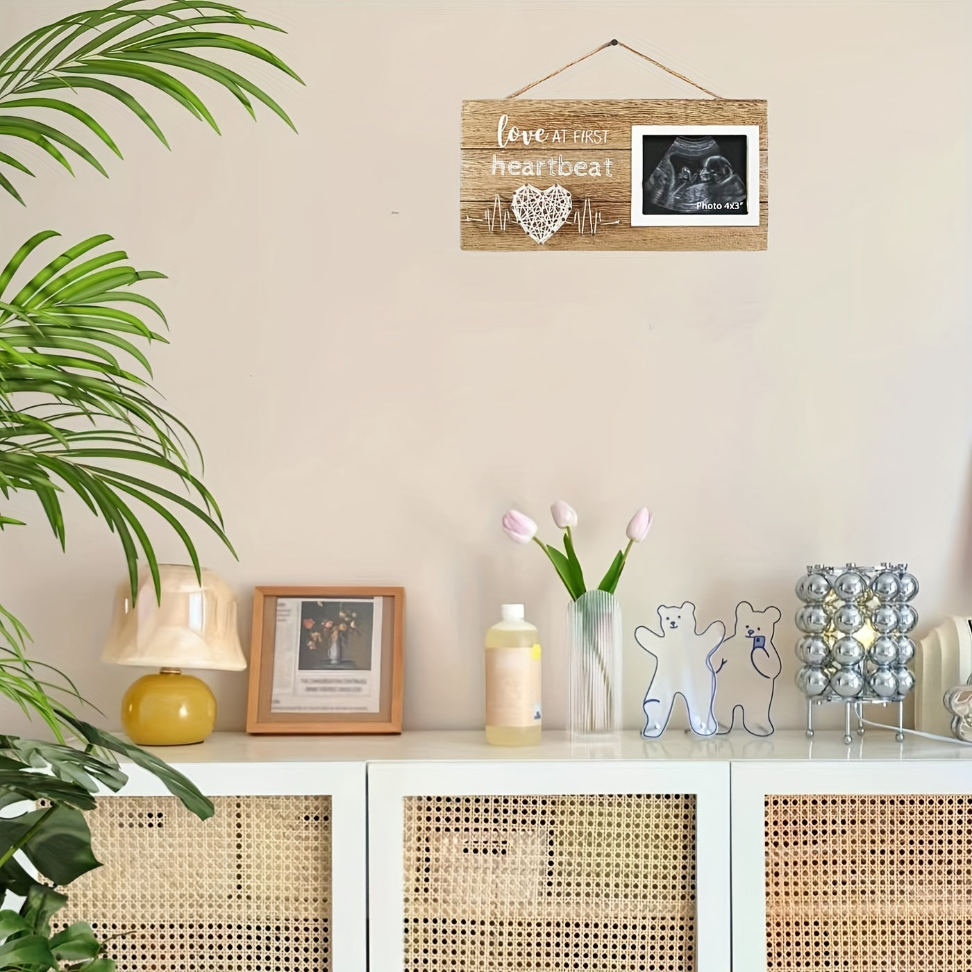 Wooden Picture Frame for Ultrasound Photos Baby Gift Memorial 8x10