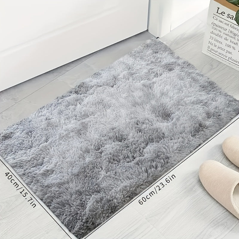 Plush Shaggy Area Rug Soft Polyester Fiber Easy to Clean Stain Resistant