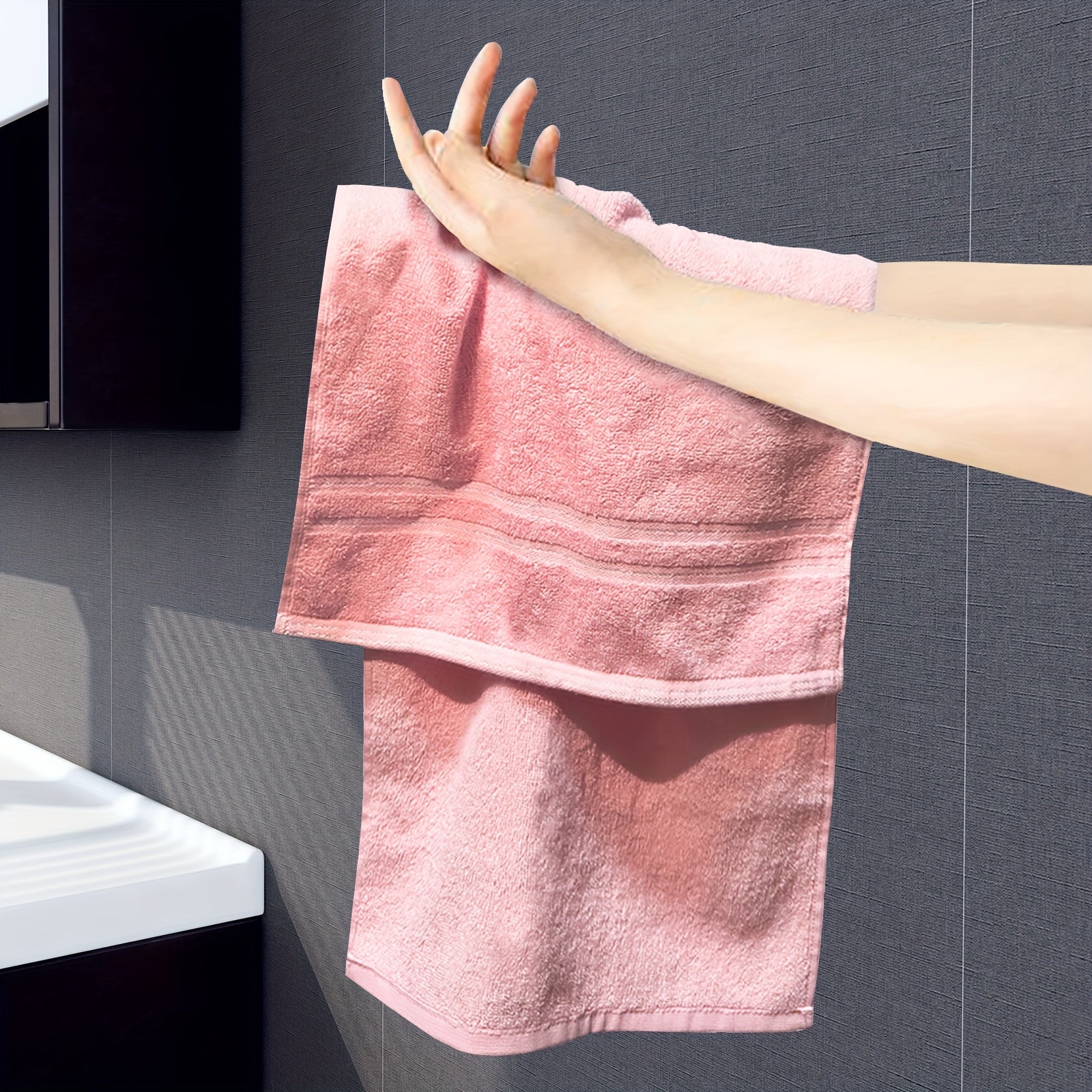 6pcs Cotton Face Towels Set Quick-Drying Highly Absorbent Assorted Colors for Bathroom Travel Gym