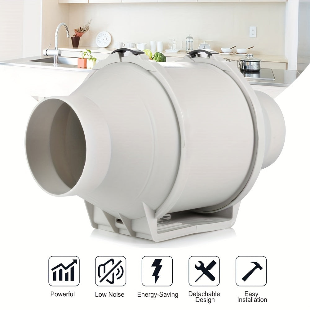 Yuqori tezlikdagi 10.16 sm inline kanalli fan - aralash oqim bilan - issiqlik va sovutish uchun tinch, kuchli havalandırma, o'simliklar uchun tentlar va gidroponika uchun mukammal, oson o'rnatish, 220V.