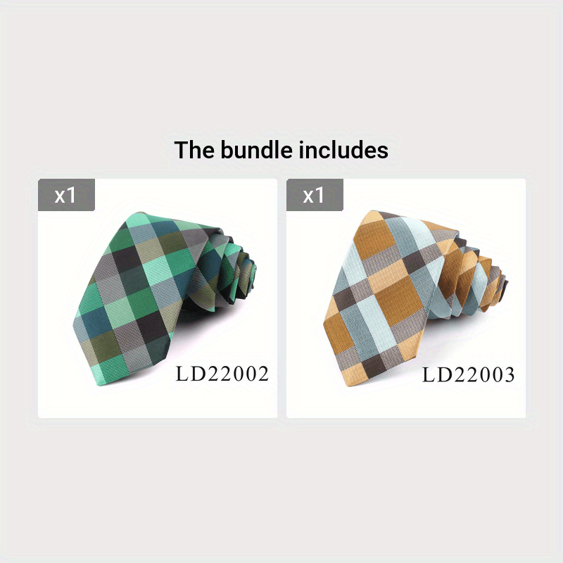 Men's Plaid Jacquard Necktie Polyester Woven Formal Wedding Tie