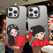 Чехол для телефона с аниме-парой для моделей iPhone, акриловая карикатура, подарок для мужчин и женщин