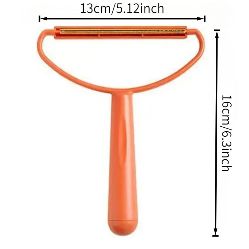 Hayvon sochlarini tozalash uchun ikki tomonlama portativ plastmassa qizil va apelsin rangli tarak