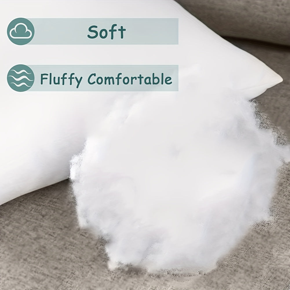 Standard Throw Pillow Insert with Washable Polyester Fiber Filling Zipper Closure for Couch Bed Sofa