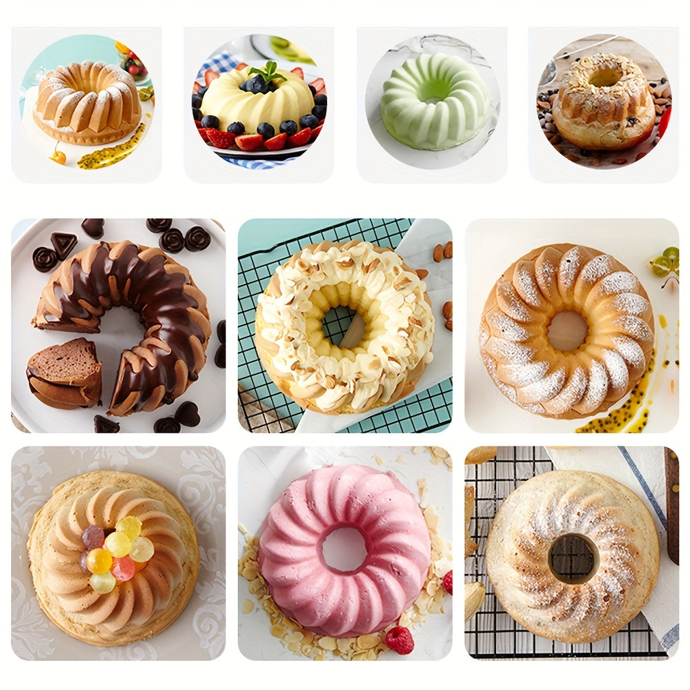 Silicone Bundt Cake Pan 19.05cm Non-Stick Microwave Safe Dishwasher Safe for Chiffon Cakes Jelly Rings