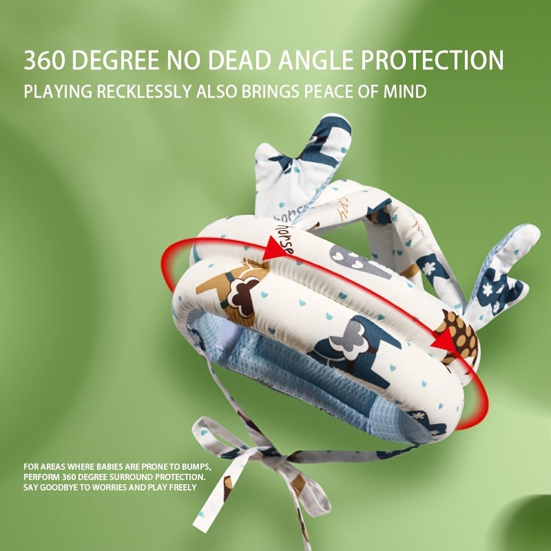 Children's Breathable Safety Hat for Learning to Walk Anti-Fall Collision All Seasons Green Pink