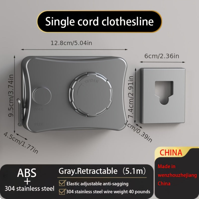 Одноразовая невидимая выдвижная веревка для одежды из нержавеющей стали для использования в помещении и на улице. Идеально подходит для хранения на балконе и способна выдерживать тяжелые нагрузки. Оснащена тросом из нержавеющей стали 304.