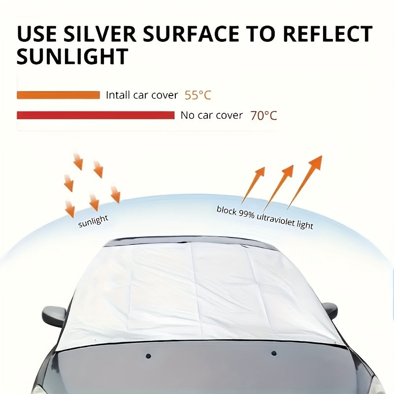 Winter Car Snow Cover Foldable Windshield Sunshade