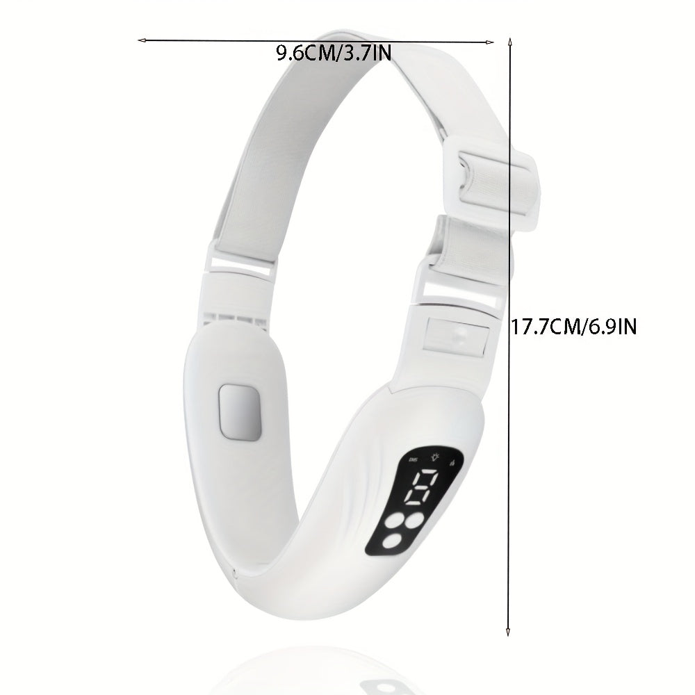 Xin ning portativ elektr yuz massajchisi, USB orqali zaryadlanadigan 400mAh litiy batareyasi, raqamli displey, sozlanadigan tasma, uyda va sayohatda foydalanish uchun ideal. Mukammal sovg'a, zamonaviy dizayn, mustahkam.