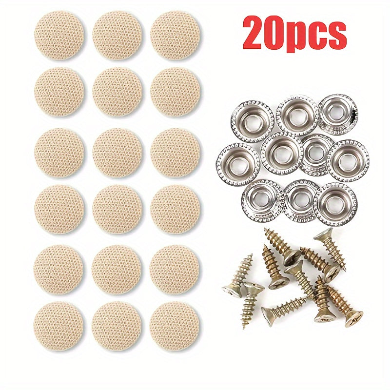 20 piezas de clips de fijación de material textil para reparación de cabeceras de techo de vehículo