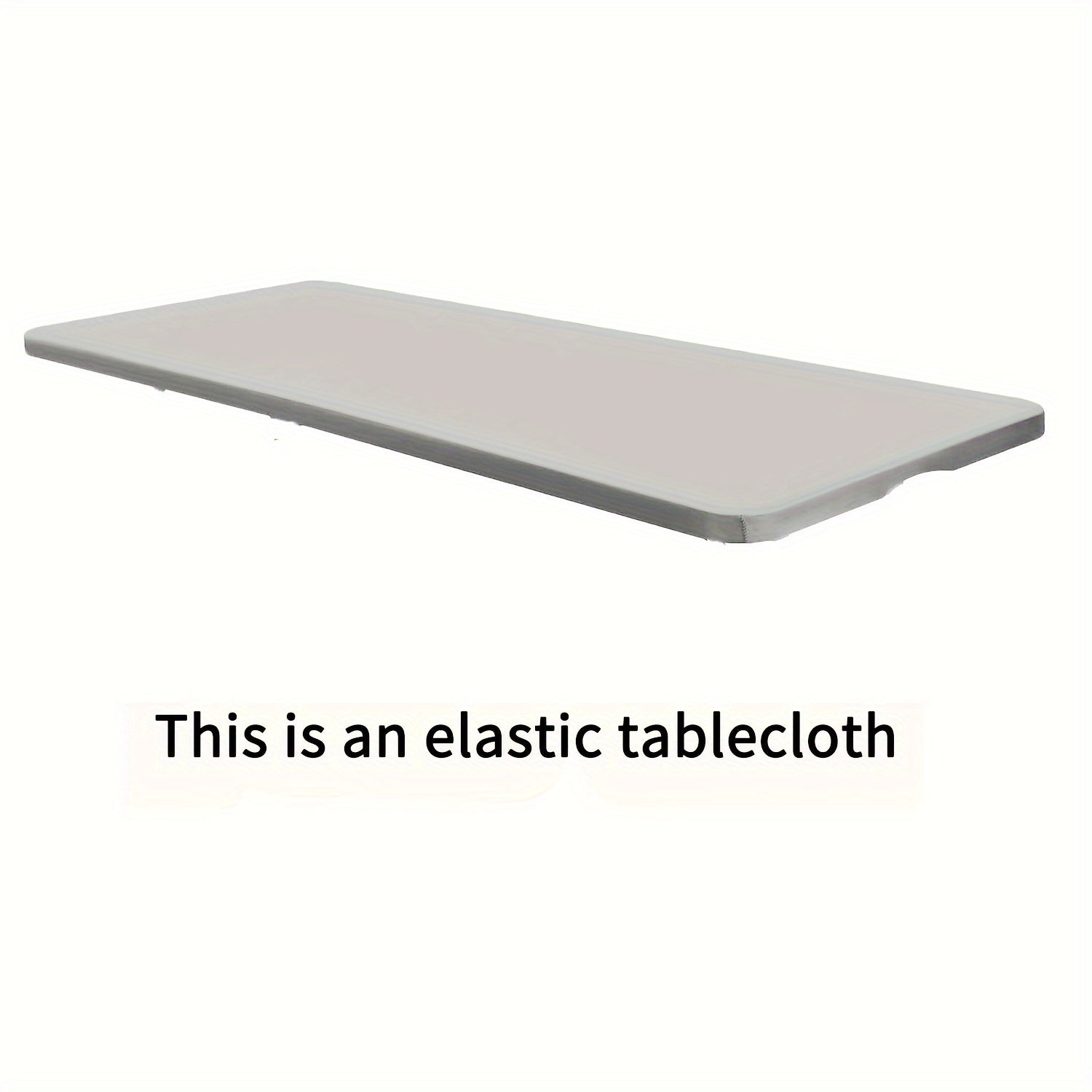 Rectangular Polyester Tablecloth with Elastic Edges for Outdoor Events and Parties