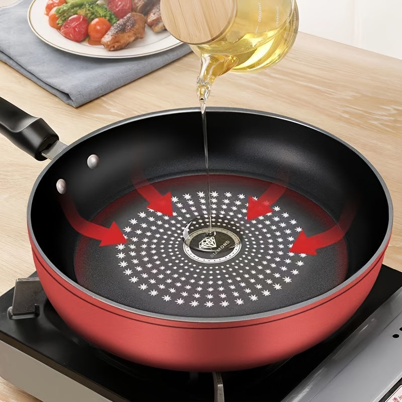 24cm Non-Stick Cast Iron Skillet Flat Bottom for Gas and Induction Cooktops Perfect for Eggs Steak and Pancakes
