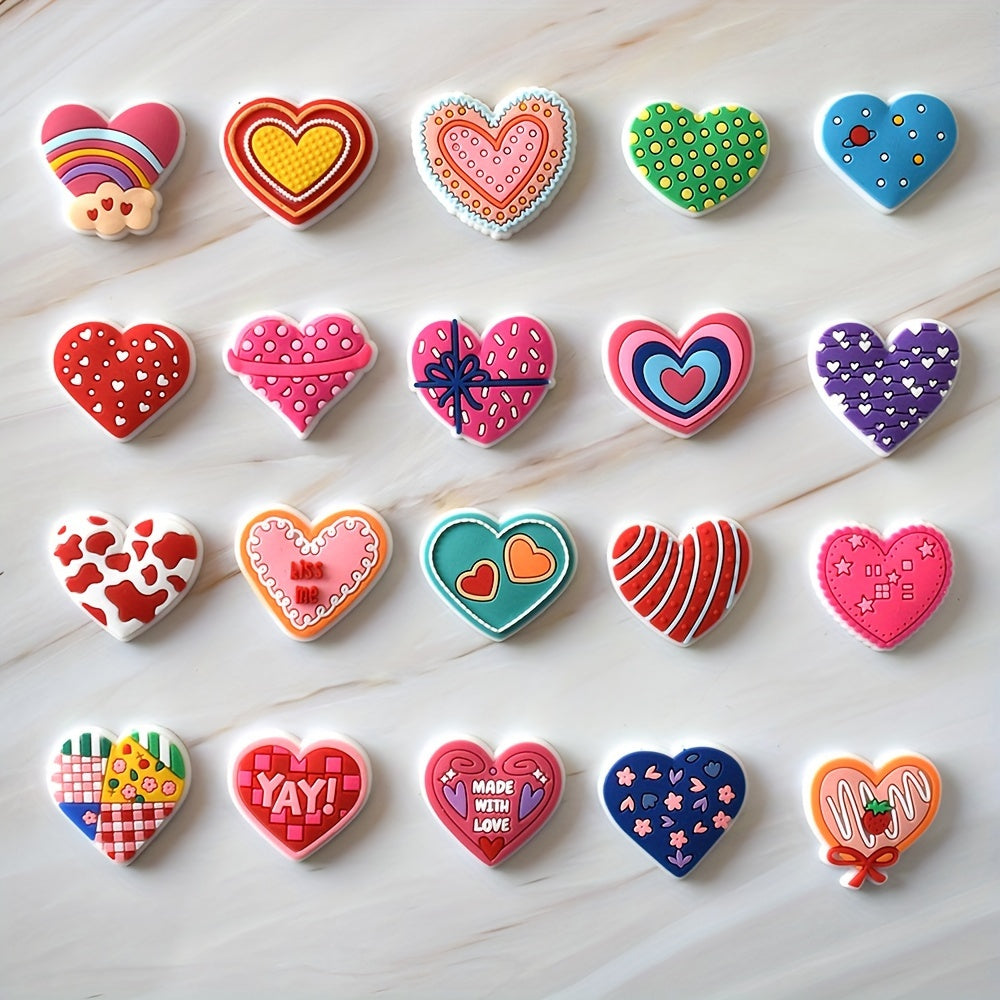Unisex PVC Shoe Charms 20/25/27pcs Heart Strawberry Colorful Shoe Accessories