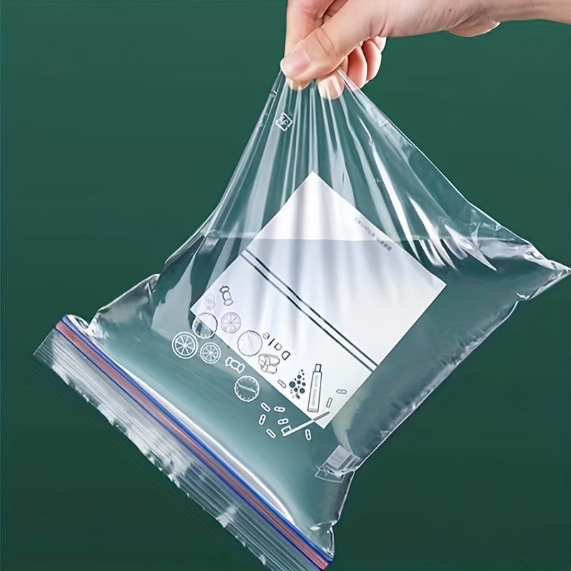 Double Sealed Transparent Storage Bags for Freezing Snacks Nuts Vegetables 135/195 Pack