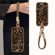 Brown Leopard Print TPU Lanyard with Lens Protection