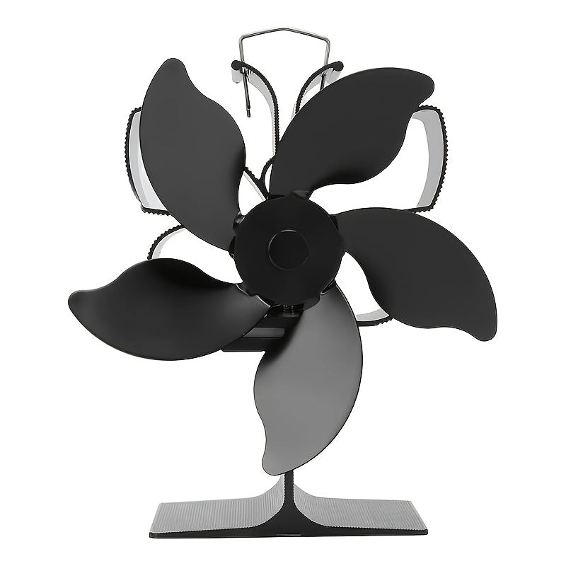 Вентилятор для дровяной печи - бесшумный вентилятор для камина с 5 лопастями, работающими от тепла - работающий от огня, термостойкий, идеально подходит для дровяных печей.