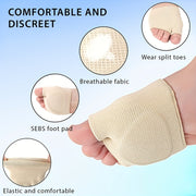 Unisex Soft Fabric Metatarsal Pads Foot Support Cushions Pair