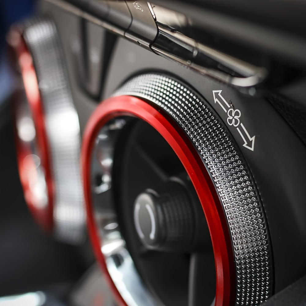 4pcs Aluminum Air Conditioner Knob Outlet Trim for Camaro 2016-2020