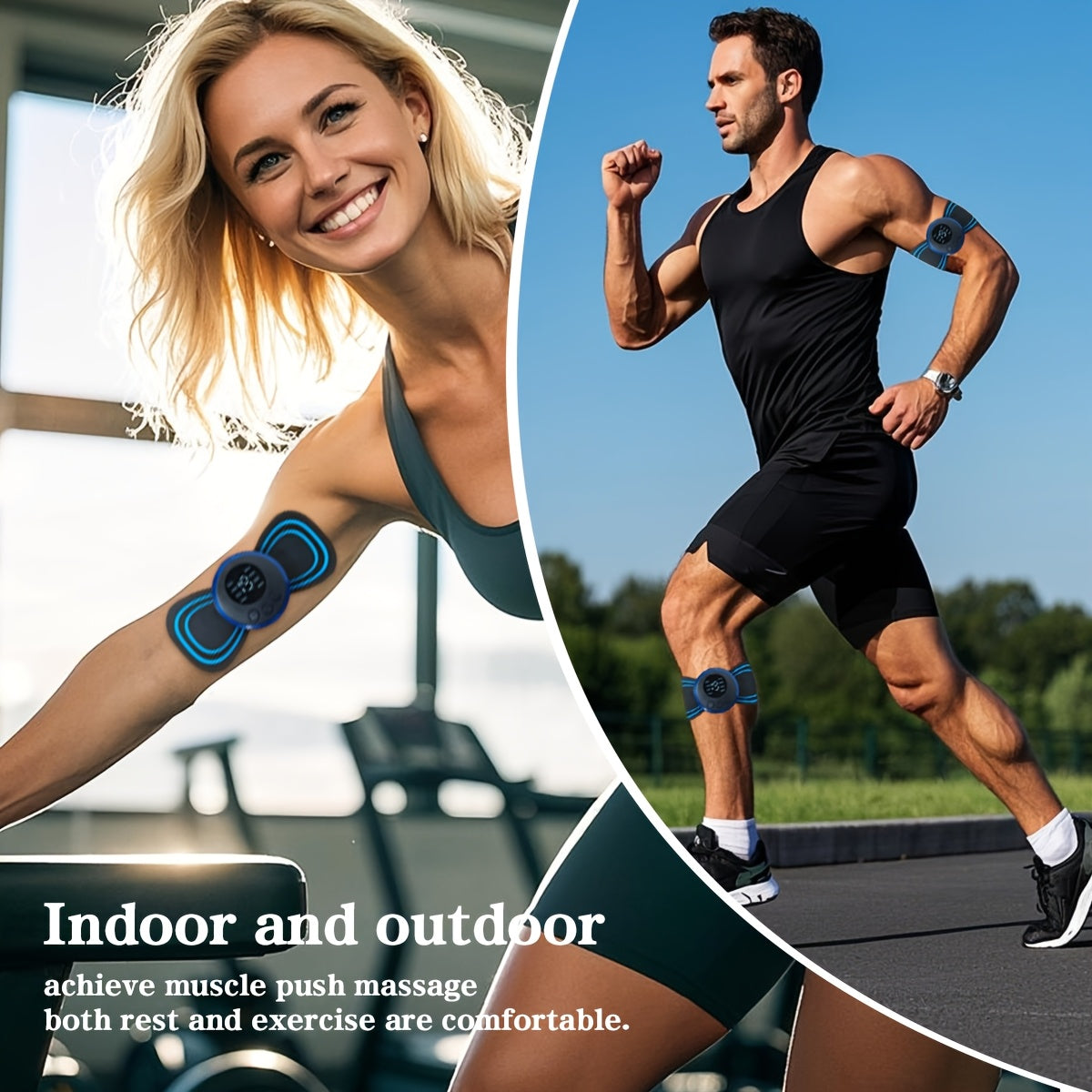 Portable Home Massager with 8 Modes 19 Intensity Levels Rechargeable EMS Neck Waist Body