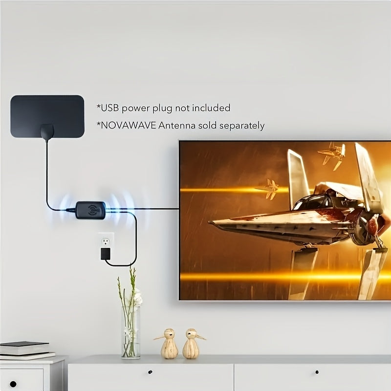 Digital TV Antenna HDTV Adapter with 25dB Signal Booster for Indoor Smart TV