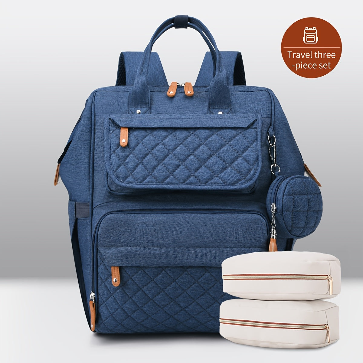 Mom Backpack Diaper Bag Large Capacity Multiple Compartments for Diapers and Bottles