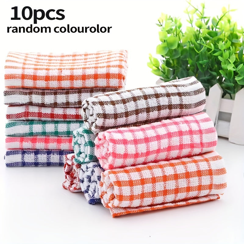 Set of 5 Cotton Kitchen Towels Reusable Dish Cloths Absorbent Hand Wash Only