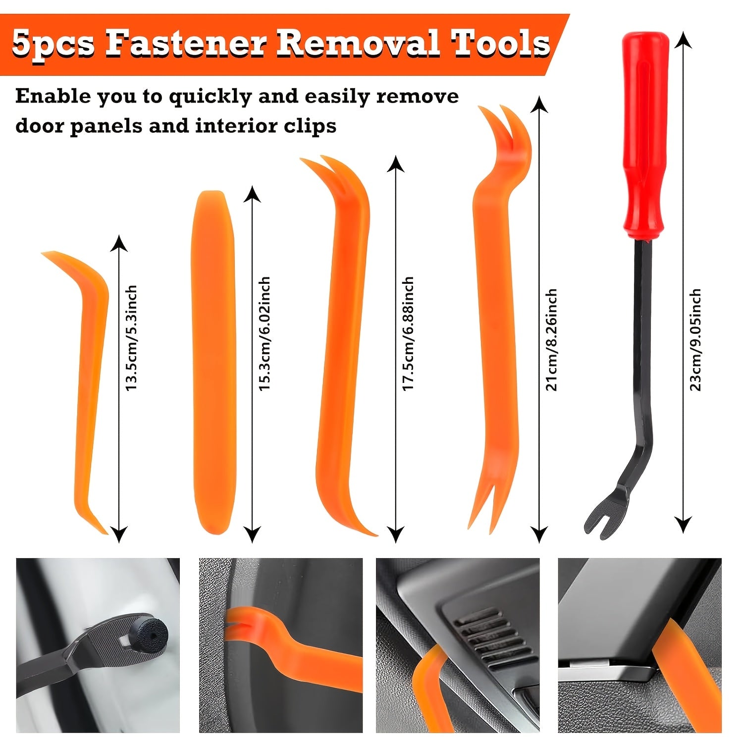 Avtomobil uchun bosim kliplar to'plami, naylon bumper, fender rivetlari va olib tashlash asbobi