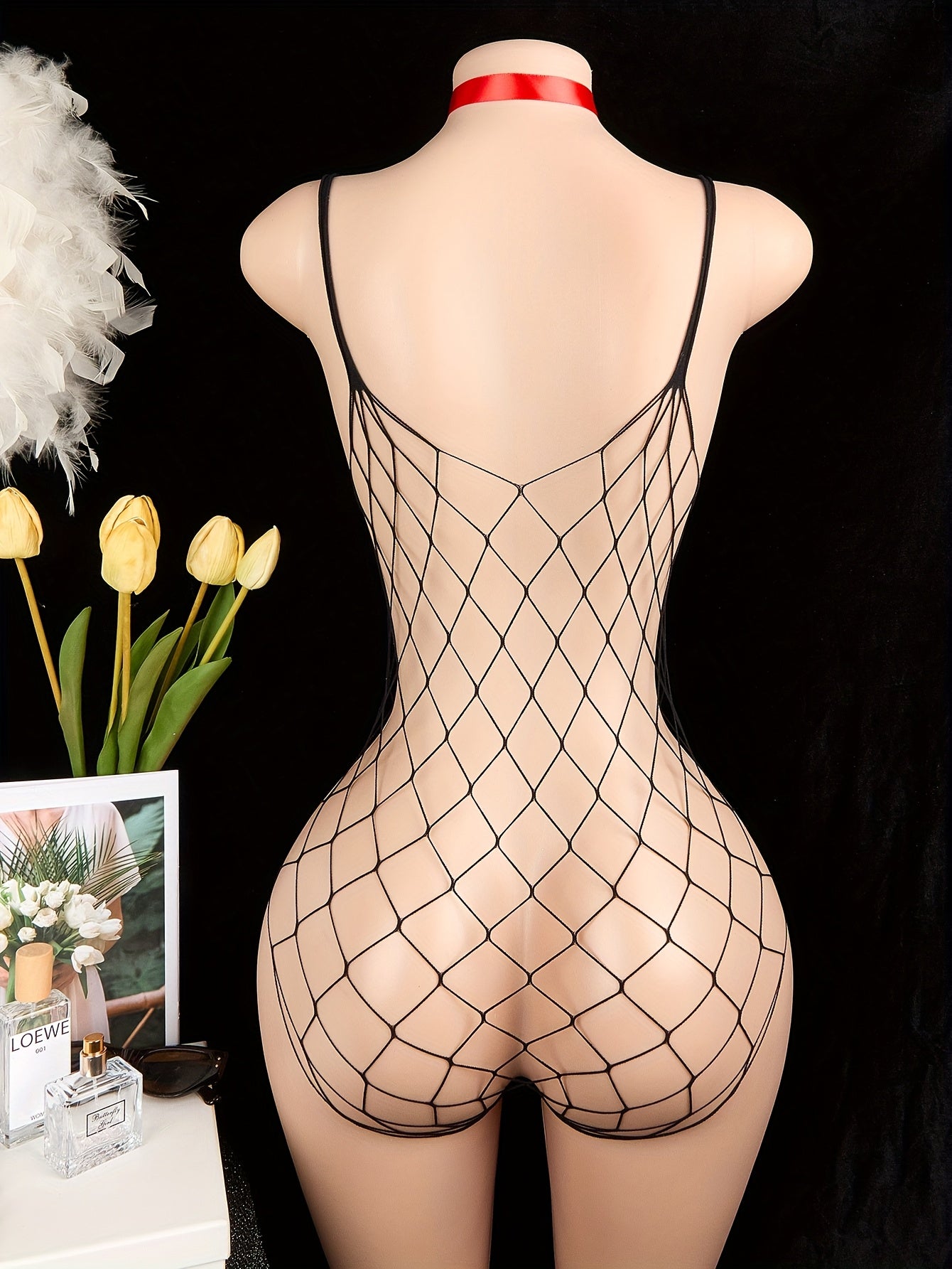 Women's Mesh Bodysuits and Jumpsuits for Valentine's Day