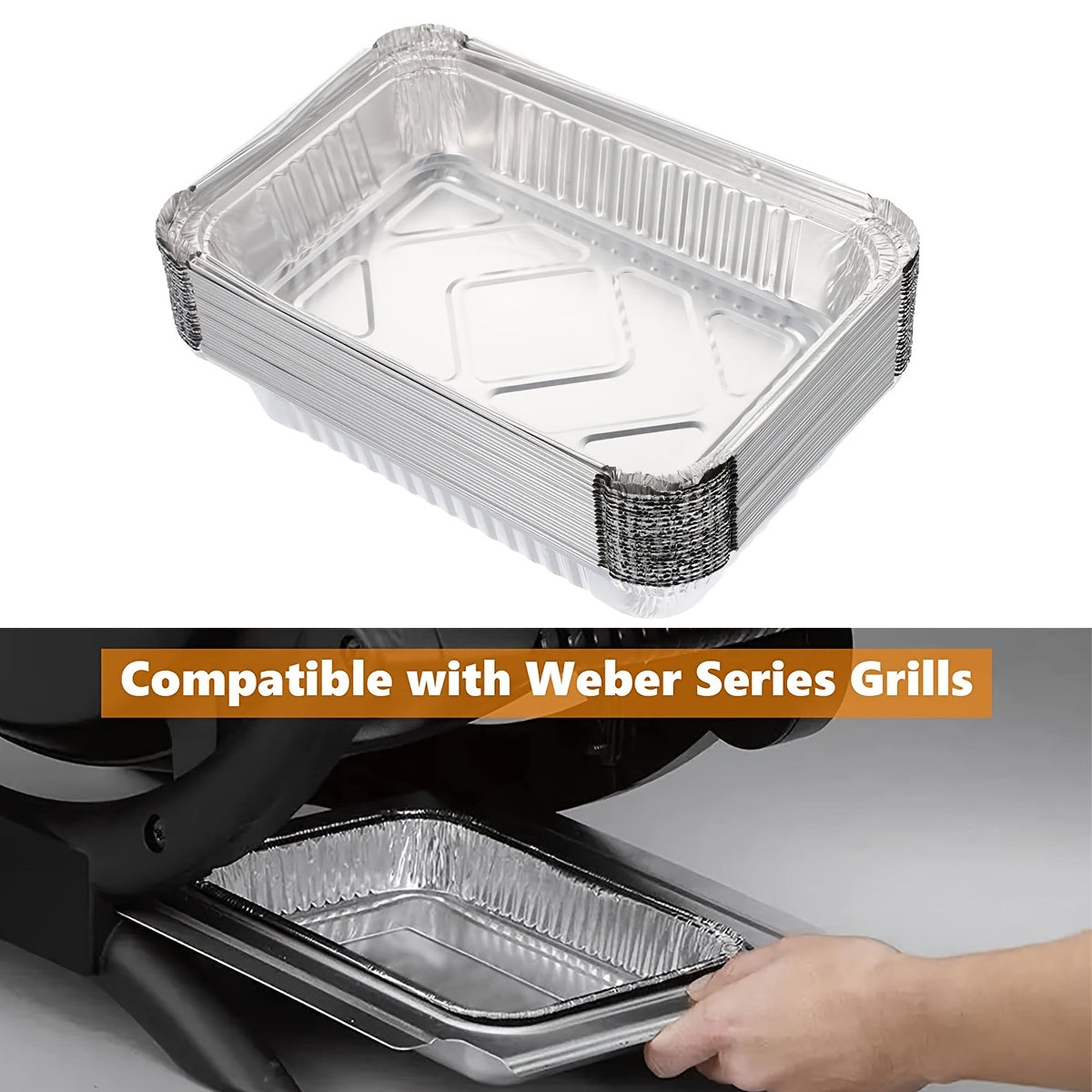 20 Disposable Aluminum Drip Pans for Gas and Charcoal Grills Outdoor BBQ