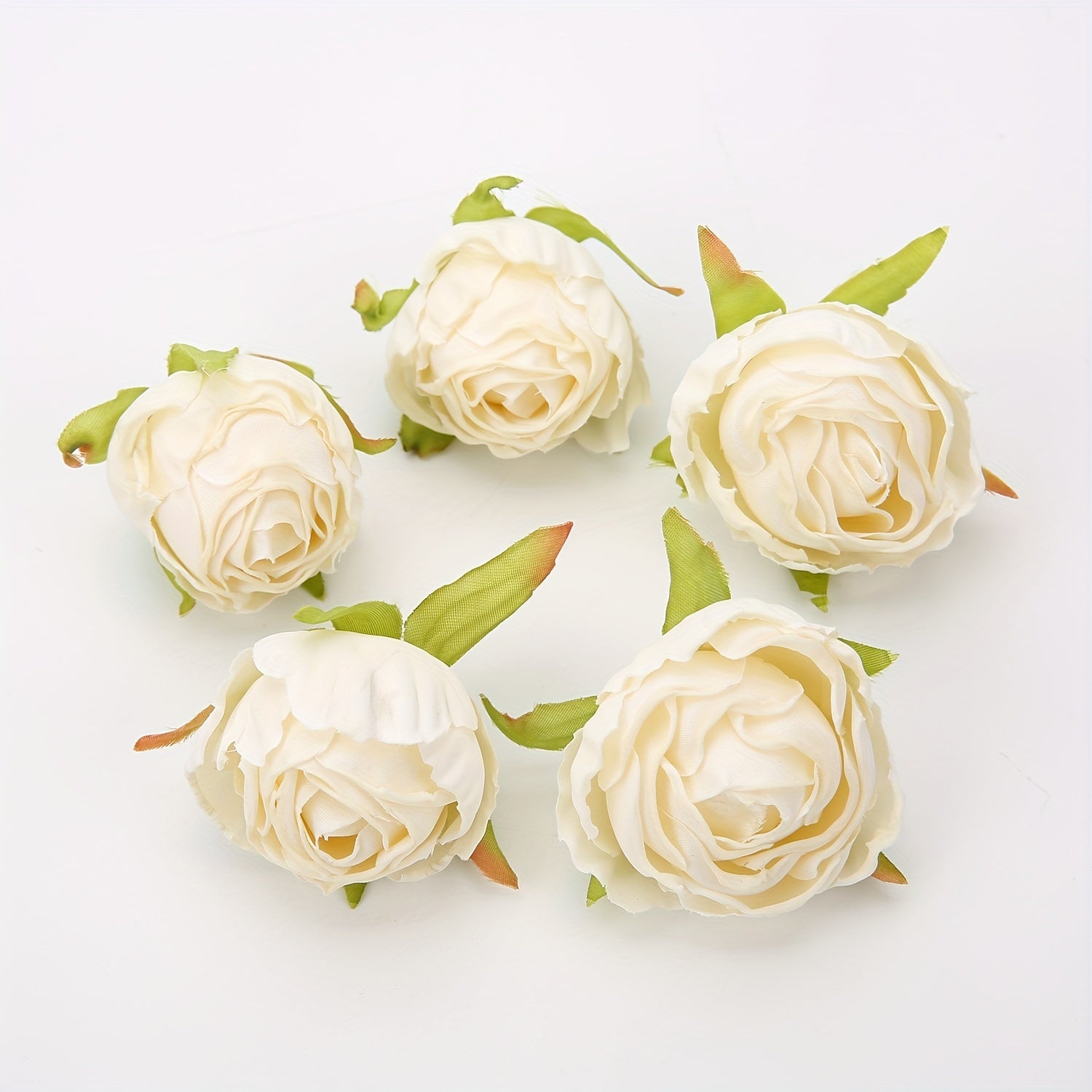 10 Pieces Silk Rose Tea Buds for Wedding Bouquets and Christmas Decorations