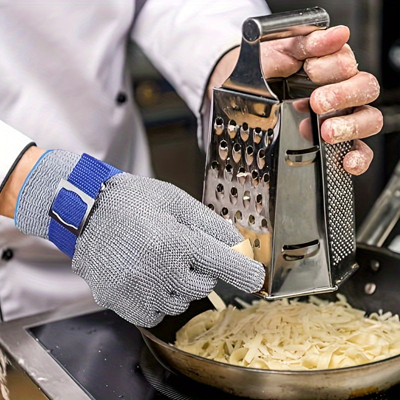 Cut-Resistant Metal Mesh Gloves for Kitchen Food Prep Safety