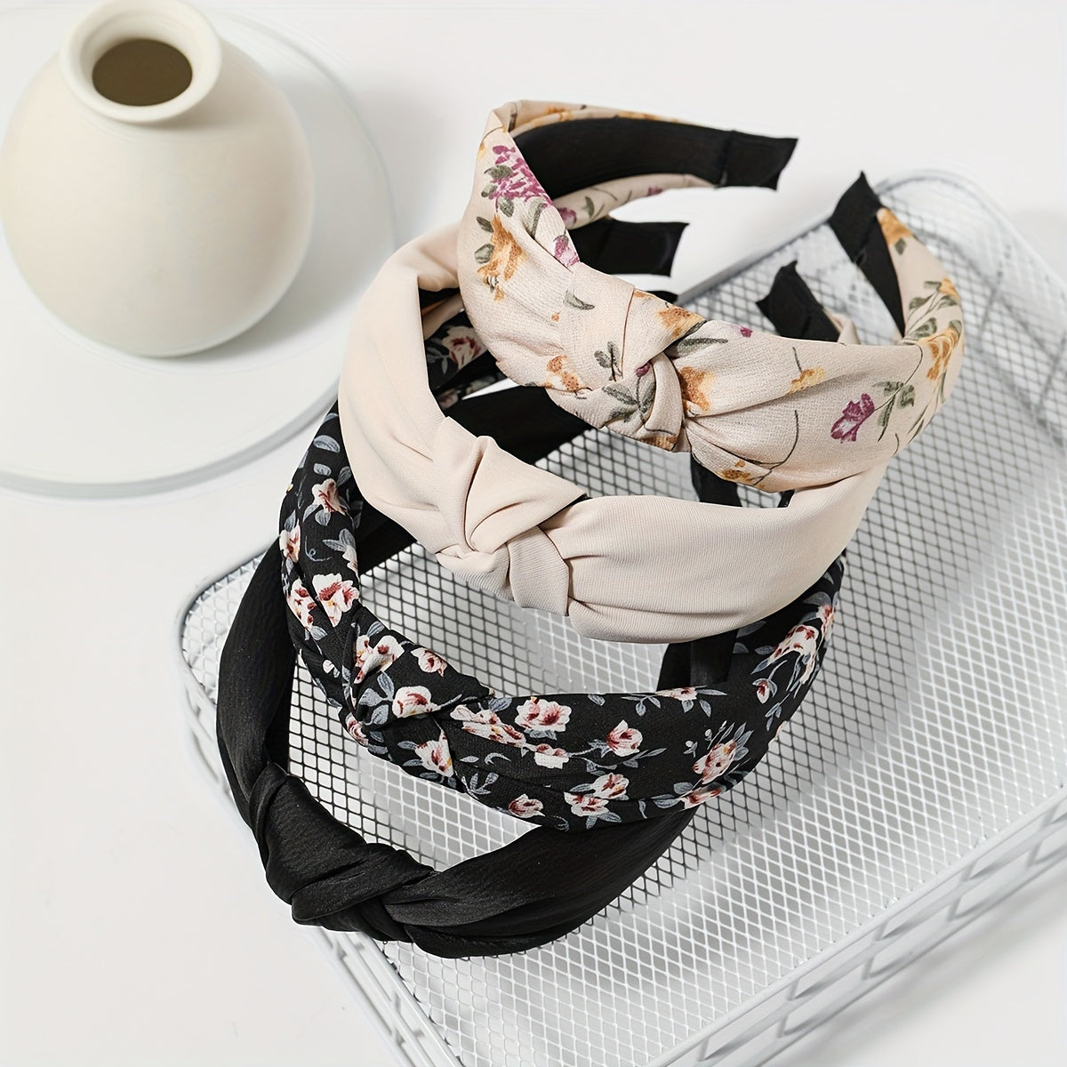 Set of 4 Wide-Brimmed Non-Slip Headbands for Women Hair Accessories