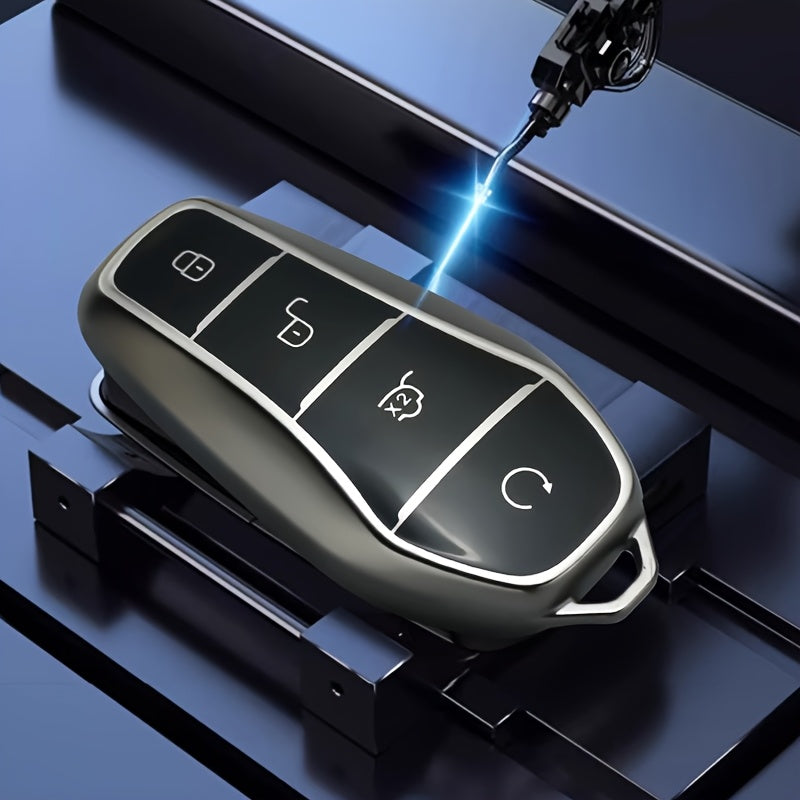 Universal TPU Car Key Cover Black Scratch-Resistant Anti-Fall Protection