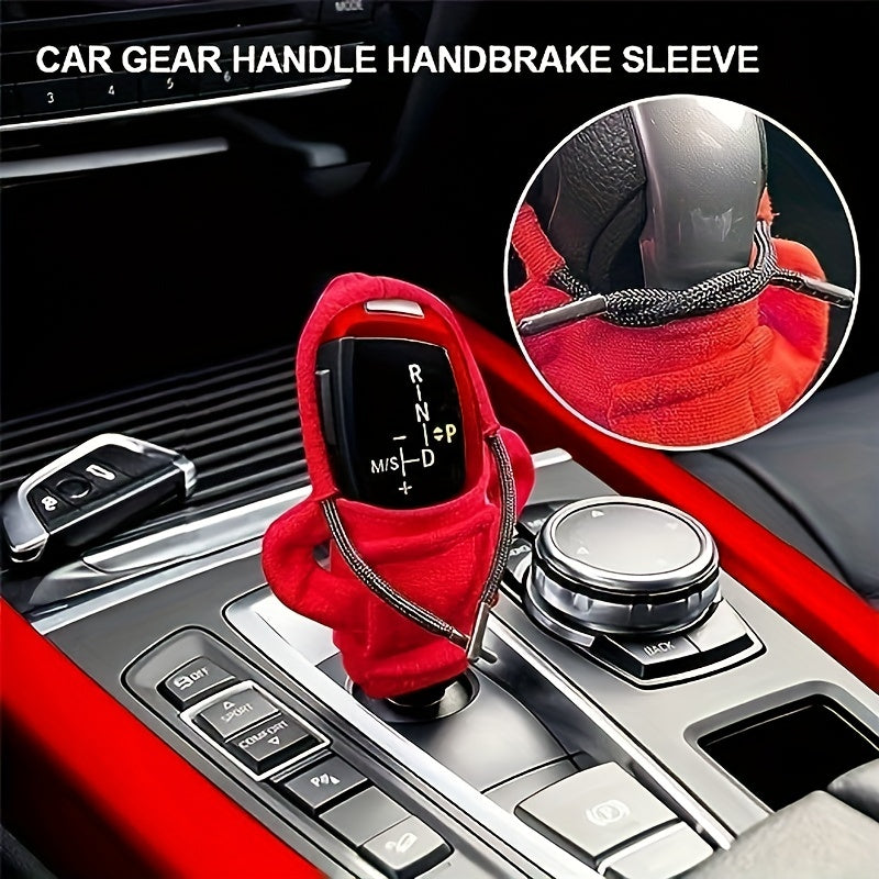 Universal Car Gear Shift Cover Hooded Leather Gear Knob Protector
