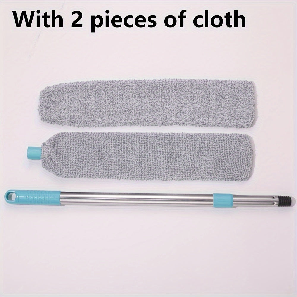 Two-Pack Telescopic Microfiber Mop Dusters for Hard-to-Reach Surfaces Cleaning