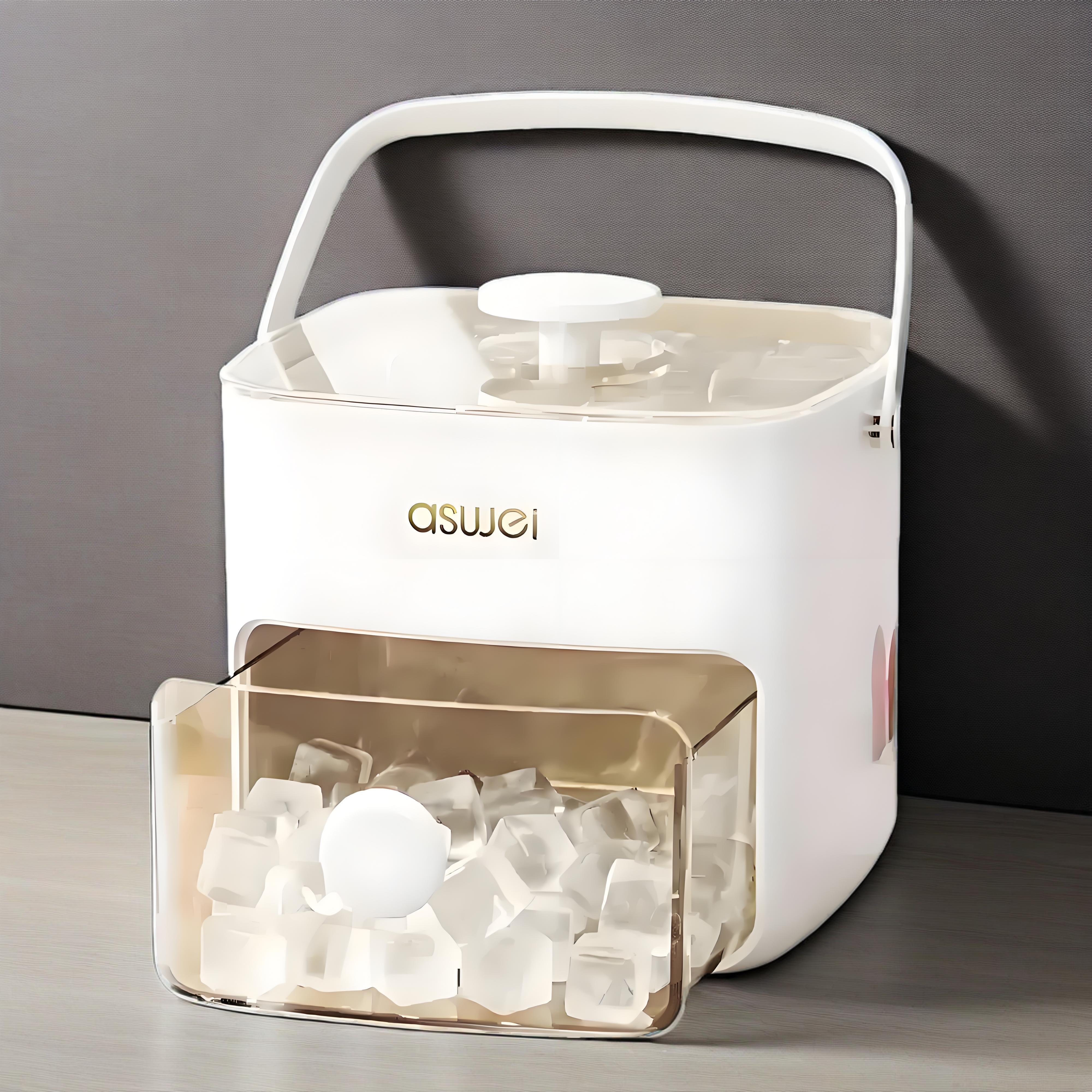 Square Ice Maker with Double Layer Design 48 Blocks Large Capacity Manual