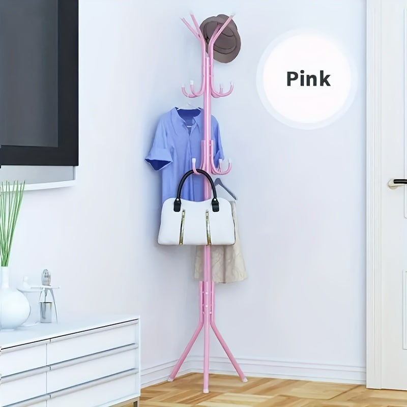 Metal Coat Rack Stand for Hats Coats Bags and Scarves Freestanding Organizer