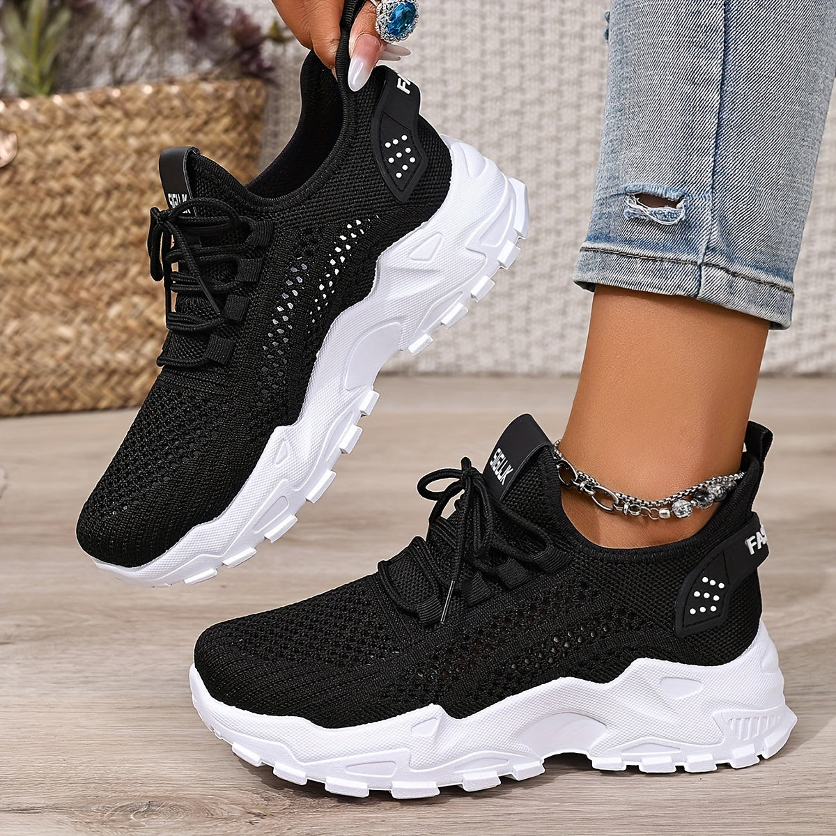 Women's White Breathable Slip-On Sneakers for Beach and Gym