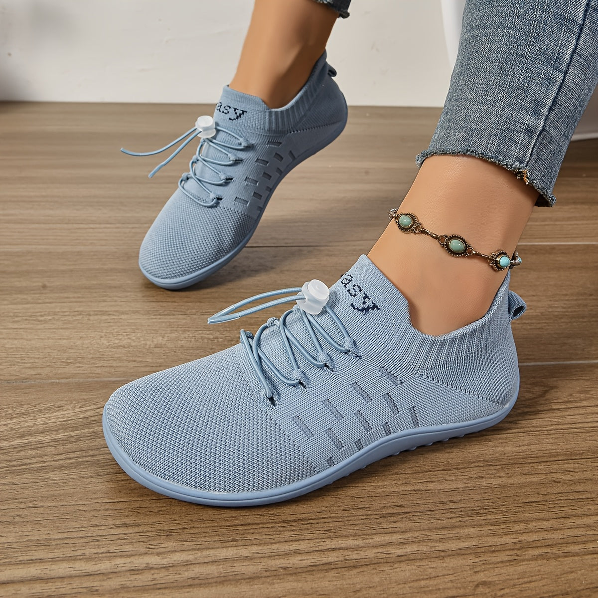 Women Lightweight Casual Slip-On Sneakers Breathable Fabric All-Season