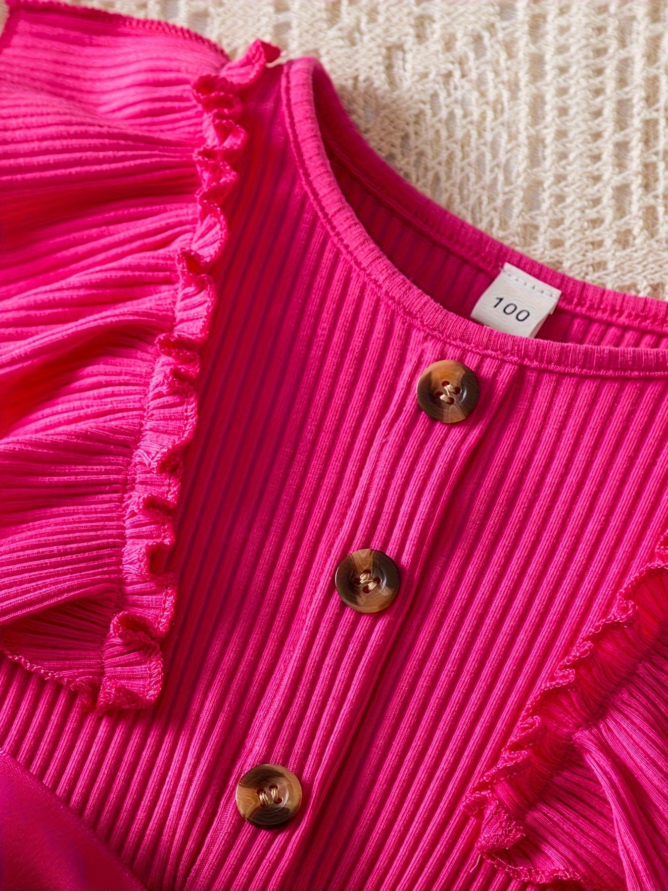 Kids Girls Summer Polka Dot Tulle Princess Dress A-Line Fairy Style Button Accents Non-Stretch Polyester