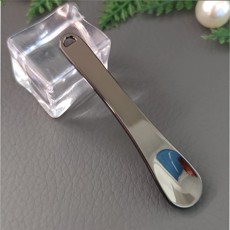 Sink qotishmasi ko'z kremi qoshiq va yuz niqobi qo'llash uchun massaj tayoqchasi - batareya talab qilinmaydi, ideal 14-fevral sovg'asi, silliq tugatish, sink qotishmasi materiali, yuz massajeri.