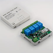 Módulo de interruptor inteligente Zigbee, relé de 4 canales, WiFi RF 433MHz, montaje en pared