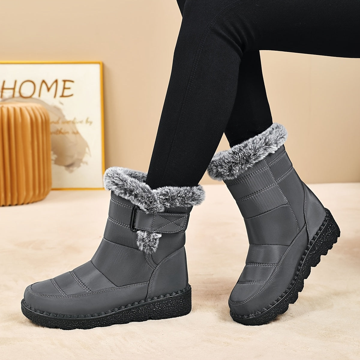 Women's Velvet Warm Snow Boots with Soft Lined for Winter Seasons