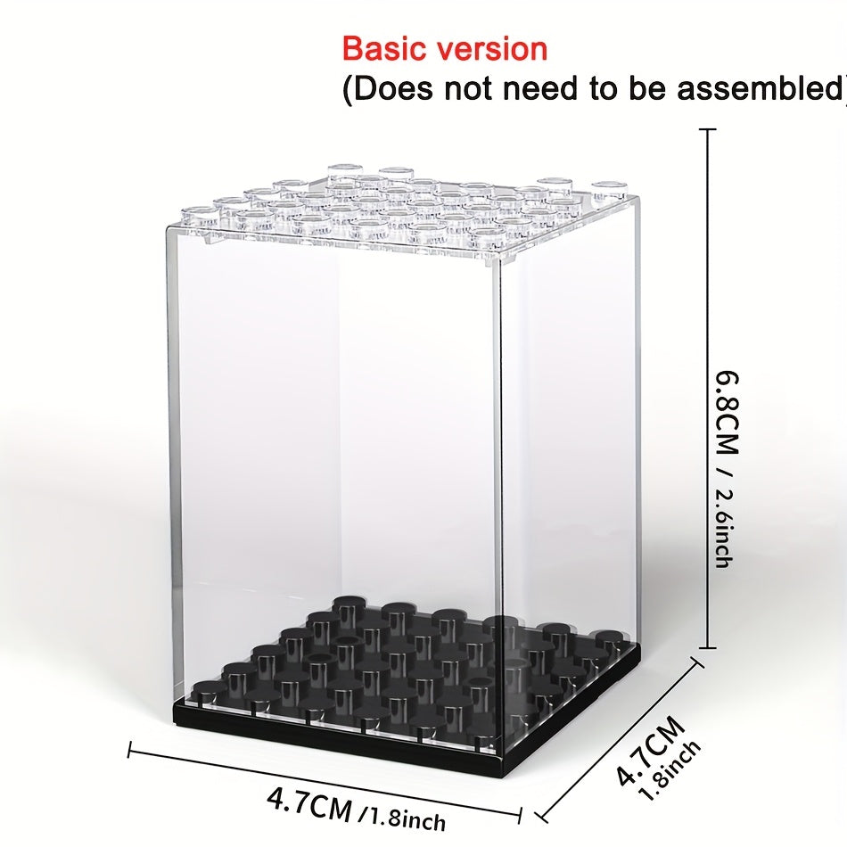 Plastic Minifigure Display Case Dustproof Organizer for Action Figures Dolls and Car Models