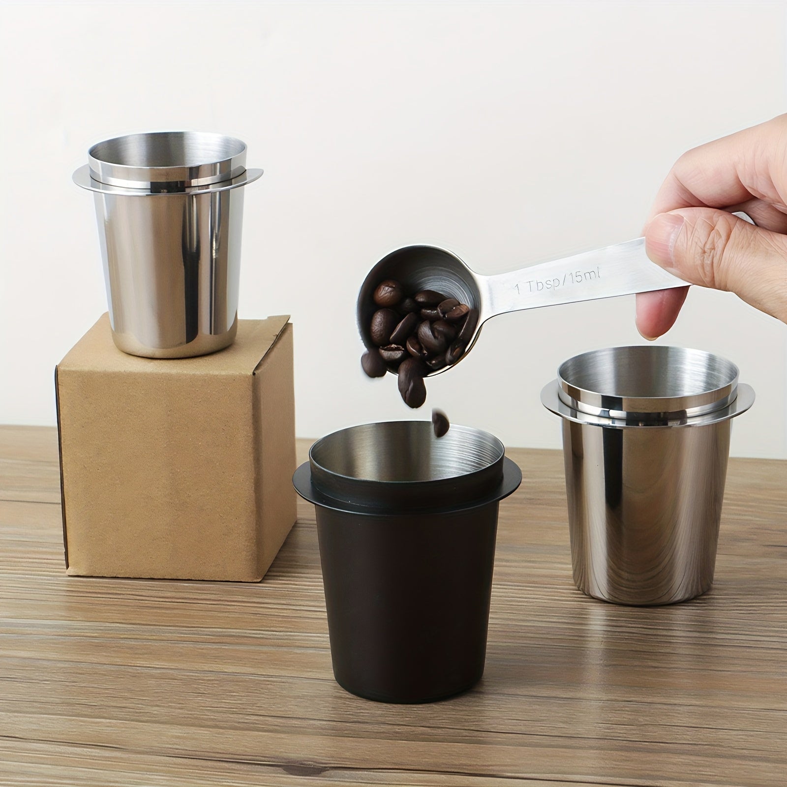 Stainless Steel Coffee Dosing Cup for Espresso Machines 58mm/53mm/51mm