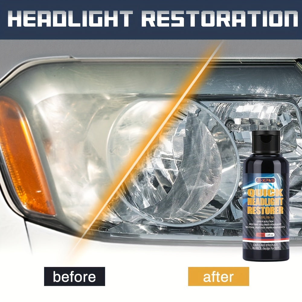 Headlight Restoration Kit for Cars, Easy Yellowed Headlight Renewal