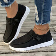 Women's Casual Slip-Resistant Round Toe Low-Top Sneakers with Breathable Fabric