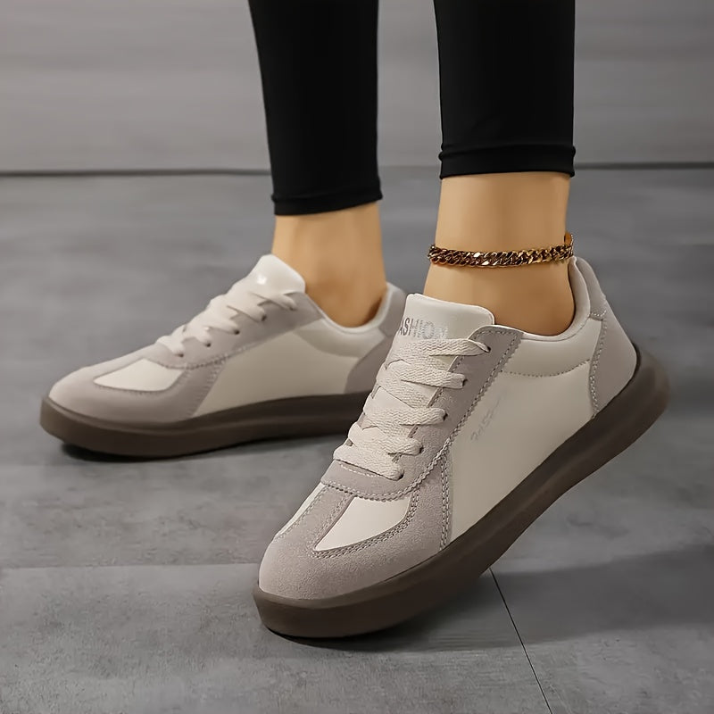 Women's Casual Low-Top Sneakers Breathable Synthetic Light Grey White EU36-43