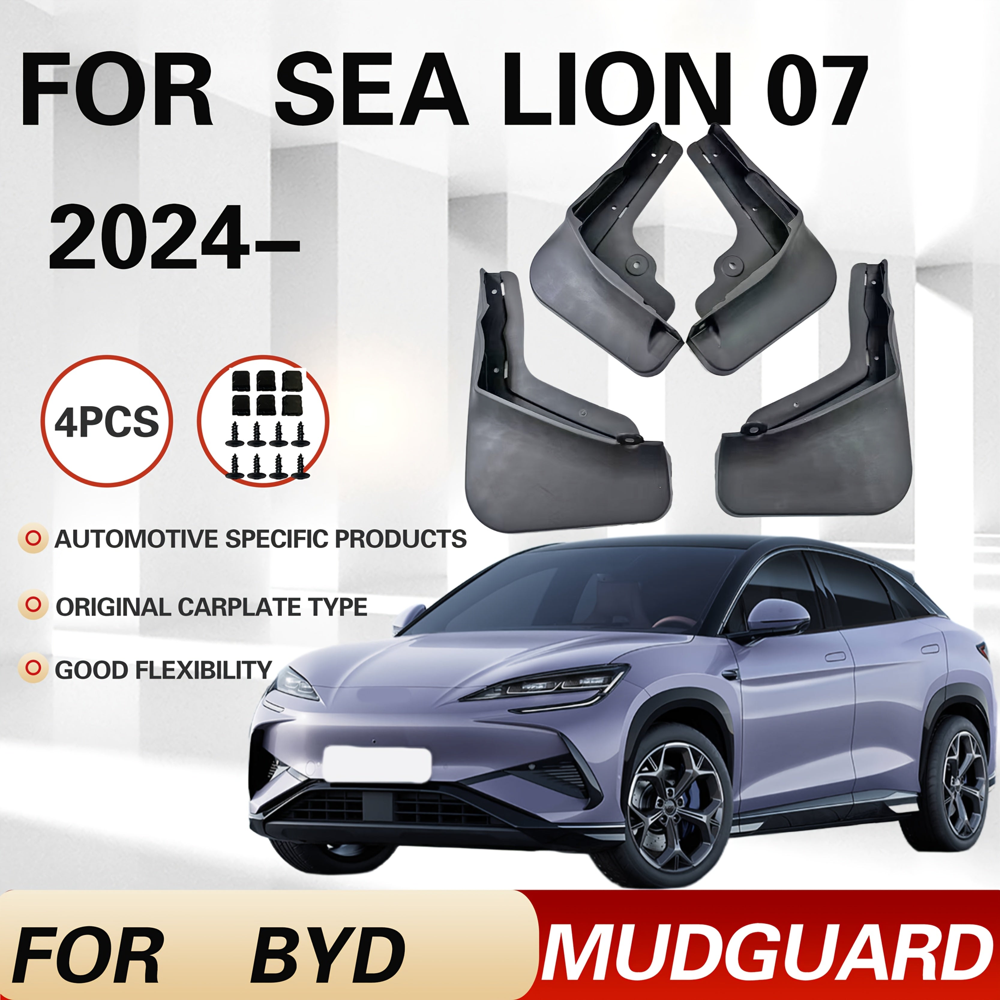 4Pcs Flexible Plastic Fender Flares for Cars Front and Rear Durable Automotive Accessories