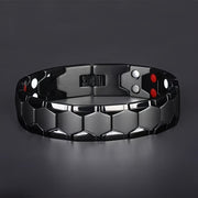 Men's Titanium Steel Magnetic Bracelet with 3500 Gauss Magnets Adjustable Stylish Gift